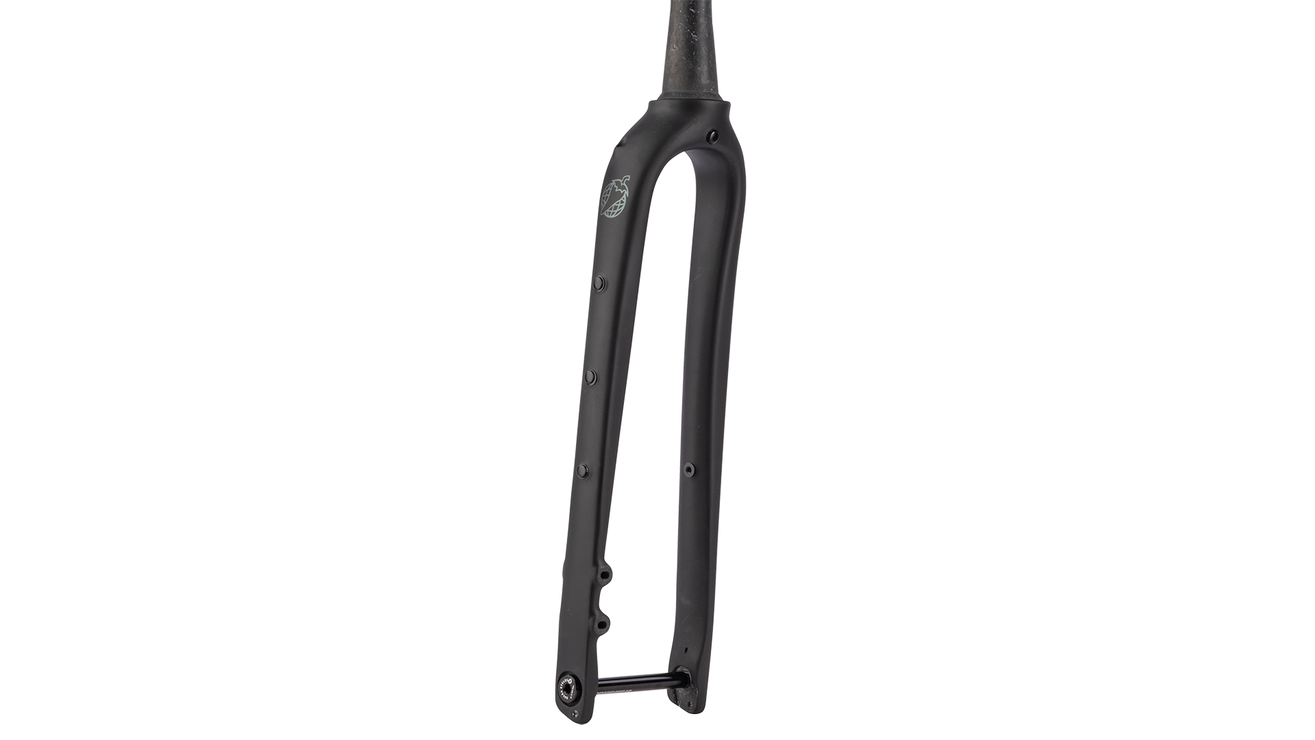 Salsa Waxwing Carbon Fork - Matte Black - Side view with three pack mounts