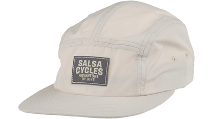 Salsa Adventure by Bike Hat - Cream with grey logo - Front three quarter view left