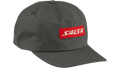 Salsa Logo Hat - Charcoal Grey with red logo - Front three quarter view