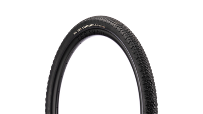 A Teravail Cannonball bicycle tire shown upright against a plain white background, with visible sidewall branding