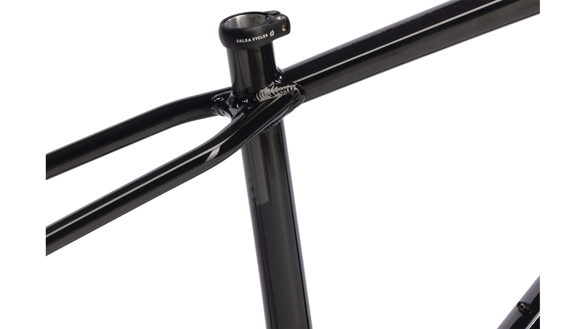 Salsa Timberjack Mountain Bike Frame - Black - Detail view of seat tube